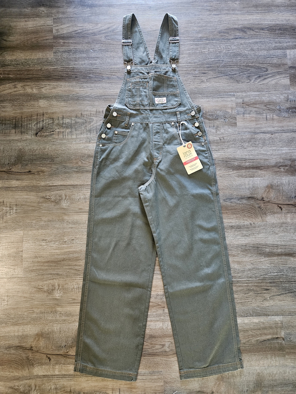 Lana‎ Roux Olive Green 90's Retro Overalls